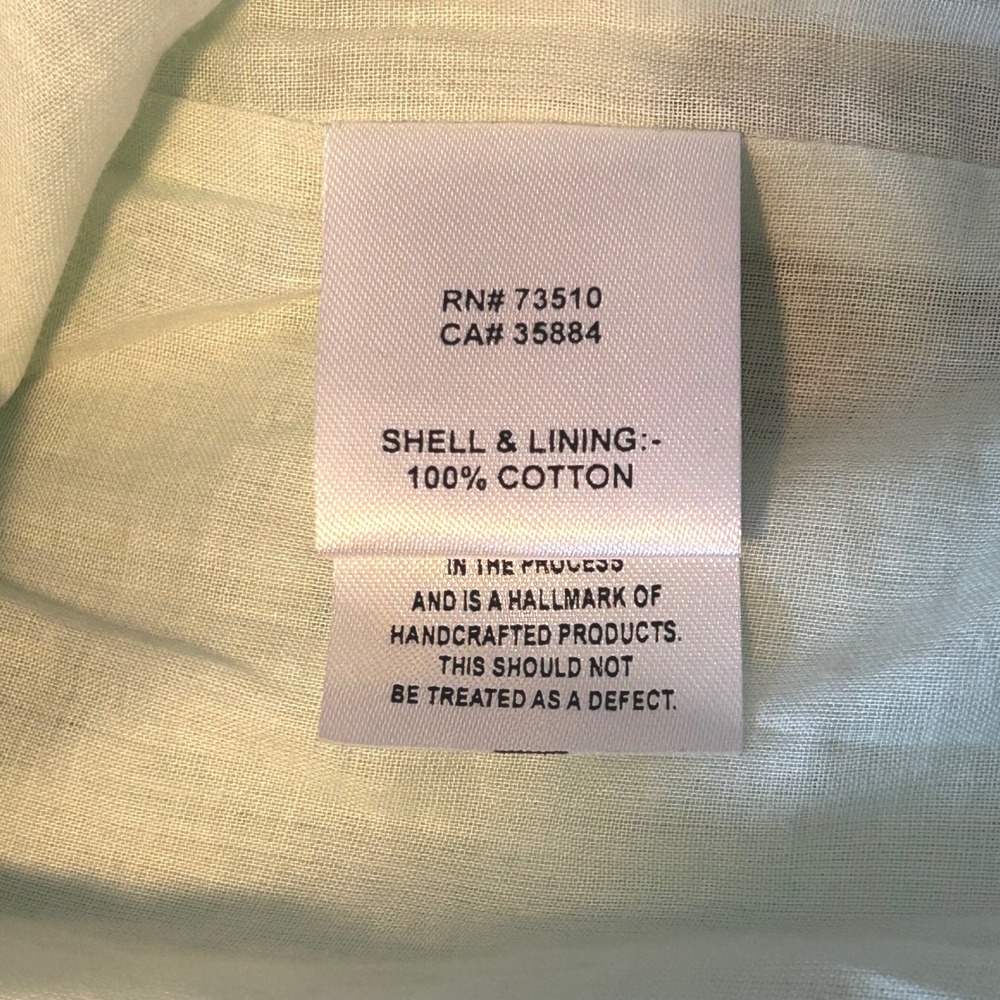 NWT Sister Mary Arianna Cottage Green Floral Hand Embroidered Cotton Mid Dress M - Picture 8 of 9